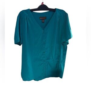 Dana Buchman Teal Button-Down Shirt